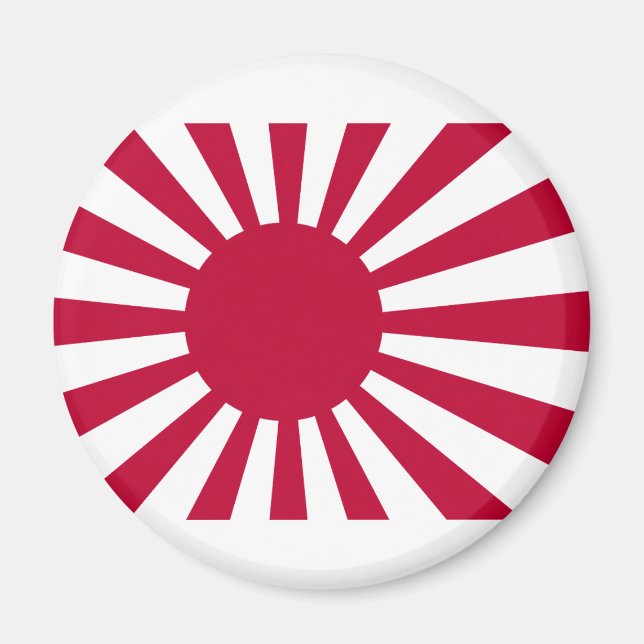 Japan Stigning Sol Flagga Magnet (Framsidan)