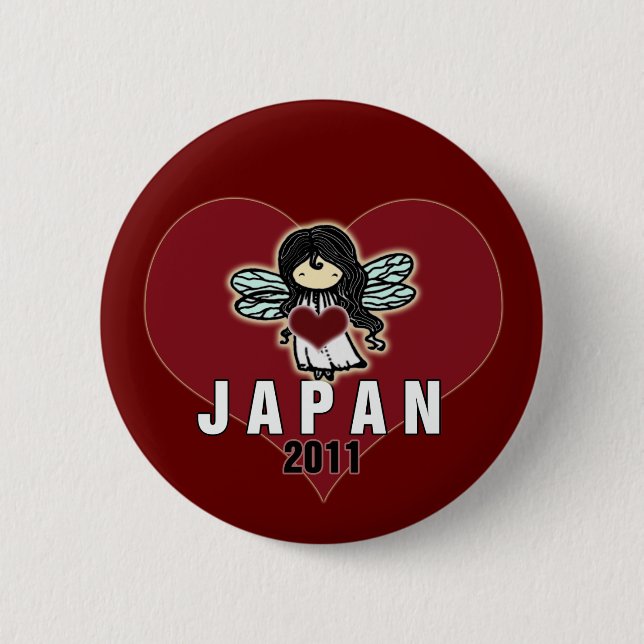 Japan Stöd Knapp Liten Japansk Älva (Framsida)