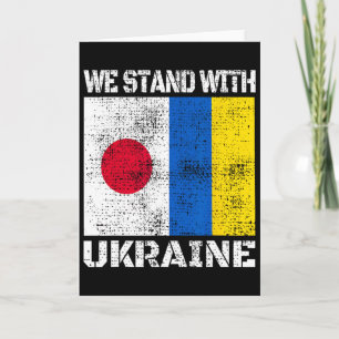 Japan Stöder Ukrainsk Flagga Vi Står Med Ukraina Kort
