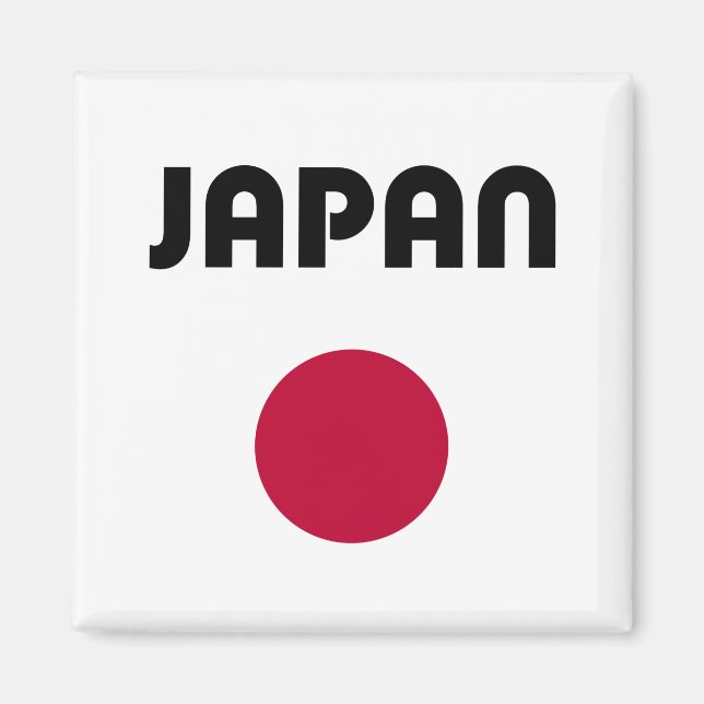 Japan Stor Röd Punkt Ljus Färg Magnet (Framsidan)