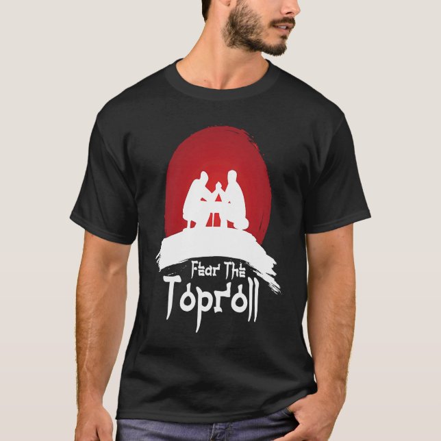 Japan Style Wrist Turning Arm Wrestling Handwrestl T Shirt (Framsida)