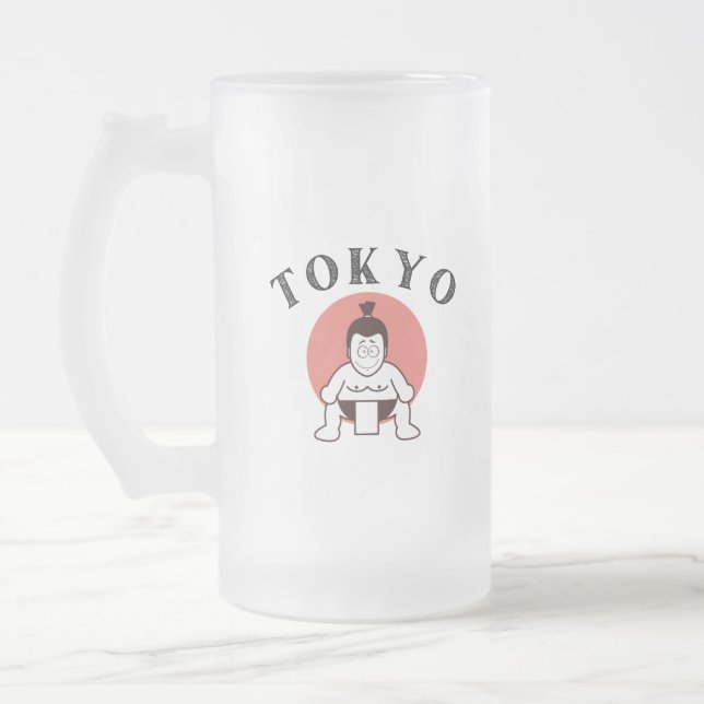 Japan Sumo Tokyo - Son till Sol Frostat Ölglas (Vänster)