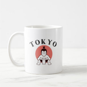 Japan Sumo Tokyo - Son till Sol White Kaffemugg