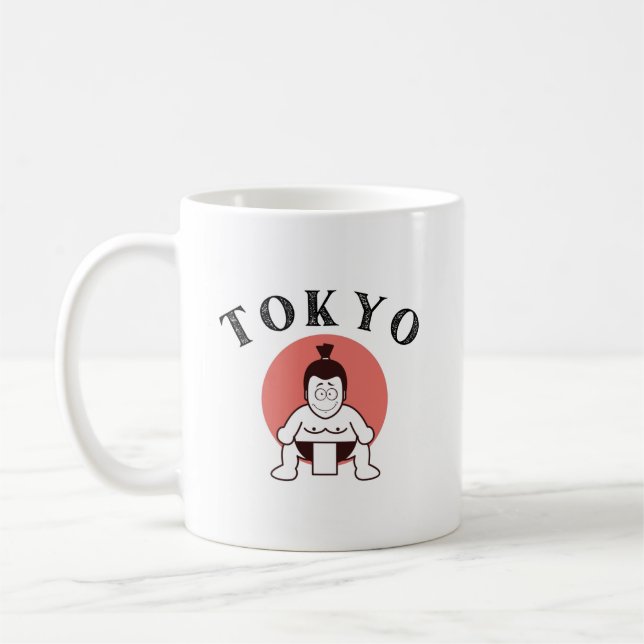Japan Sumo Tokyo - Son till Sol White Kaffemugg (Vänster)