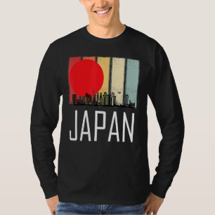 Japan Sunrise Retro Tokyo Skyline med Tokyo Torn T Shirt