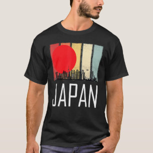 Japan Sunrise Retro Tokyo Skyline med Tokyo Torn T Shirt