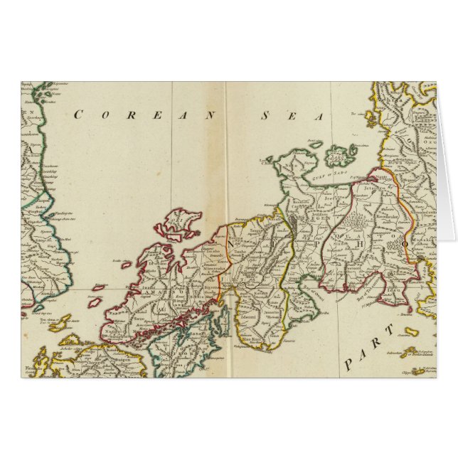 Japan, Sydkorea Hälsningskort (Framsidan Horizontal)