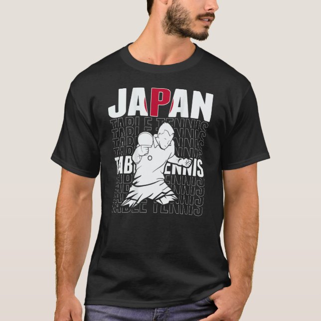 Japan Table Tennis   Support Japanese Ping Pong Te T Shirt (Framsida)