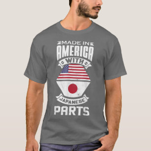 Japan tillverkat i Amerika med japanska delar, kor T Shirt