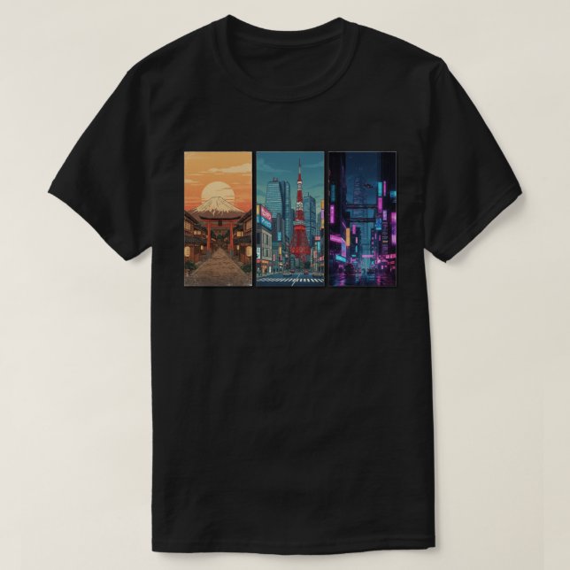 Japan Timeline Triptych T Shirt (Design framsida)