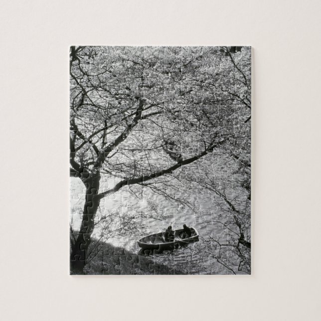 Japan, Tokyo. blommar av körsbär i Imperial Pussel (Vertikal)