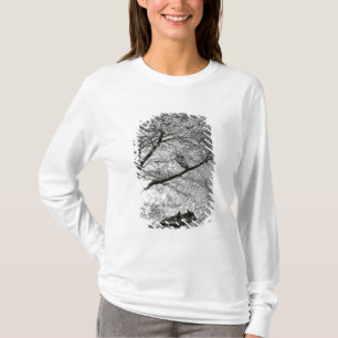 Japan, Tokyo. Körsbärsblommor i det kejserliga Tee Shirt