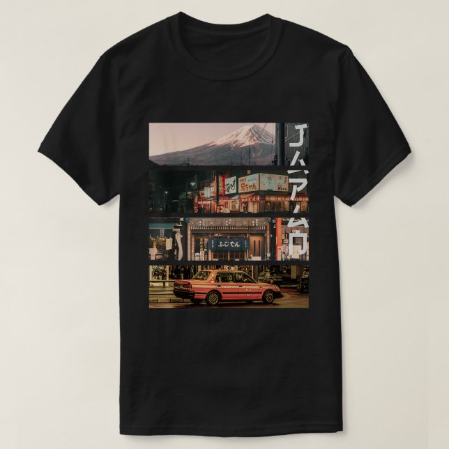 Japan Tokyo Osaka Street, Aesthetic Stil Vaporwave T Shirt (Design framsida)