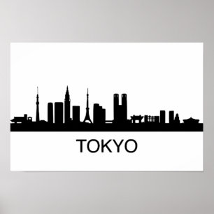 Japan Tokyo Stadssiluett - Tokyo Stadssiluett Poster