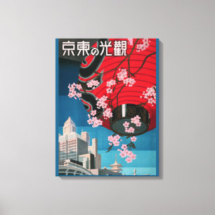 Japan Tokyo Vintage Japansk Resa Poster Canvastryck