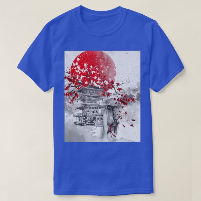 japan Torn med Cherry Blommars och samurai (2 T Shirt (Design framsida)