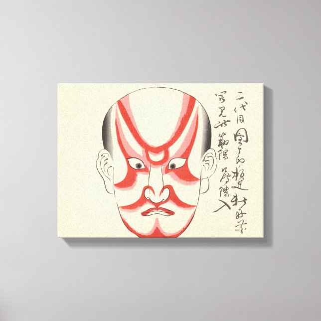 Japan - Traditional Kabuki - red3 - Canvastryck (Framsida)