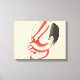 Japan - traditionell Kabuki - röd4 - Canvastryck