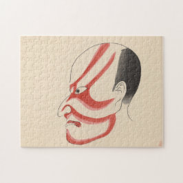 Japan - traditionell Kabuki - röd4 - Pussel