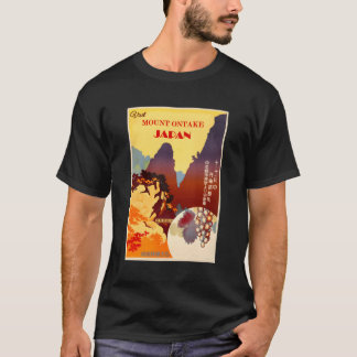Japan Travel Print Mount Ontake-vinodlingar T Shirt