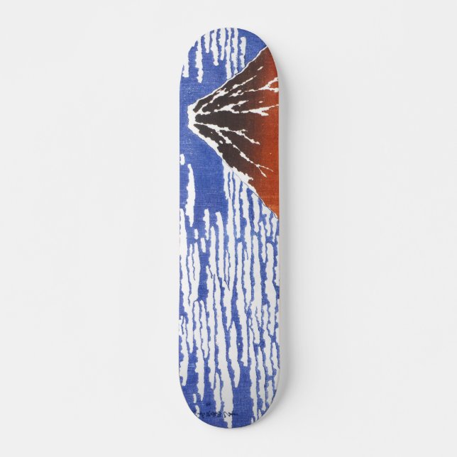 japan ukiyoe mt-fuji skateboard (Framsida)