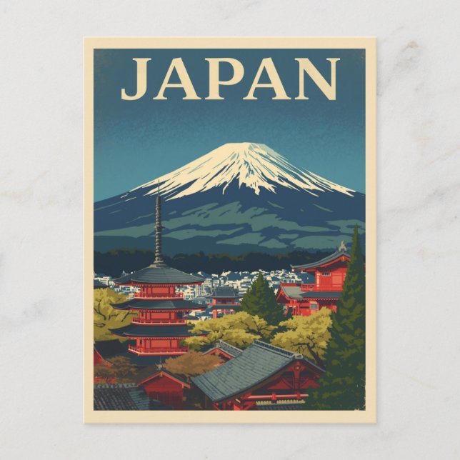 Japan Utsikt över Mount Fuji Vykort (Framsida)