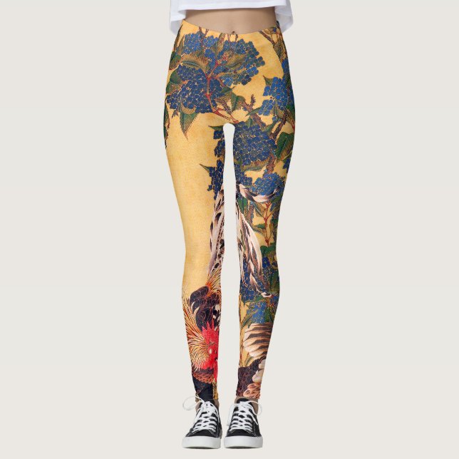 JAPAN UTSKRIVAVEN DAMASKER LEGGINGS (Framsida)