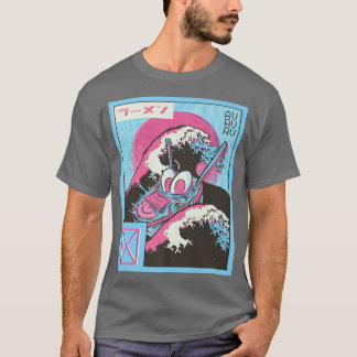 Japan Vaporwave Otaku Underbar Wave Kanagawa Ramen T Shirt