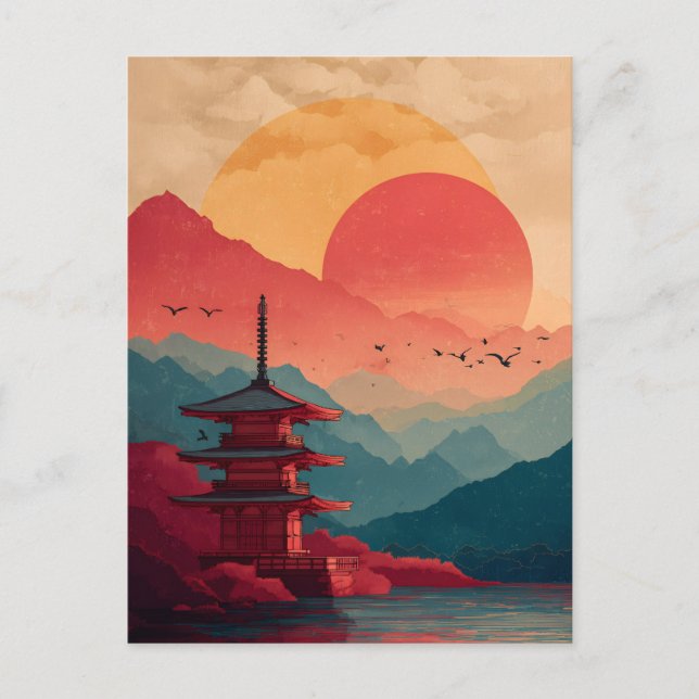 Japan vinatge vykort (Framsida)