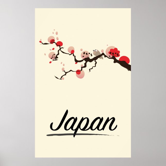 Japan vintage reseaffisch tryck. poster (Framsidan)