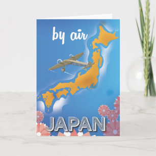 Japan vintage resemålningaffisch helgkort