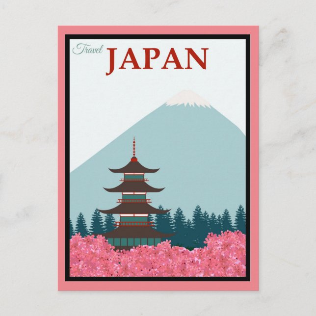 JAPAN Vintage Resemotiv Postkort Vykort (Framsida)