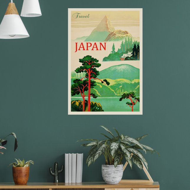 Japan vintage reseskylt poster (Vardagsrum 1)