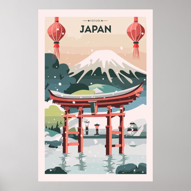 Japan vintage resor poster (Framsidan)