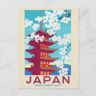 Japan Vintage resor Poster 1930-talet Vykort