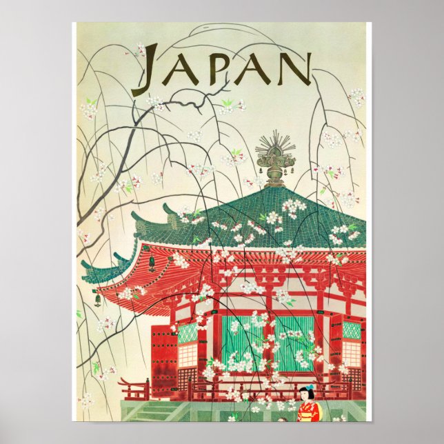 Japan Vintage resor Poster återställd (Framsidan)