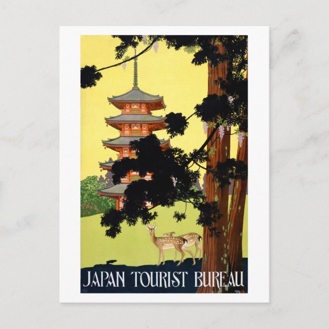 Japan Vintage resor Poster återställd Vykort (Framsida)