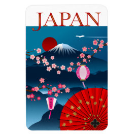 Japan Vintage resor Poster l Mount Fuji Magnet