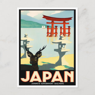 Japan vintage resor vykort