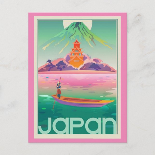 JAPAN Vintage resor Vykort (Framsida)