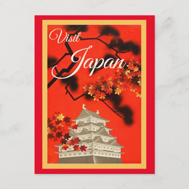 JAPAN Vintage resor vykort (Framsida)