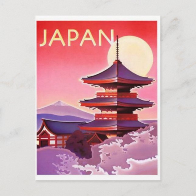 JAPAN vintage resor Vykort (Framsida)