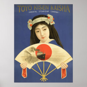 Japan vintage resoraffisch poster