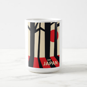 Japan vintage skog reseinlägg. kaffemugg