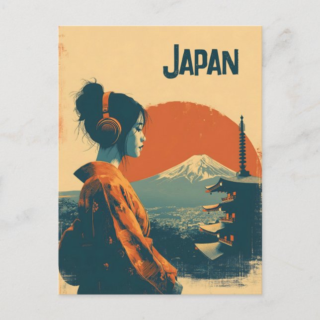 Japan vintage vykort (Framsida)