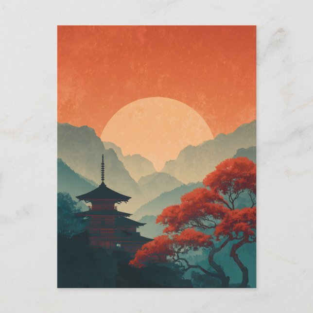 Japan vintage vykort (Framsida)