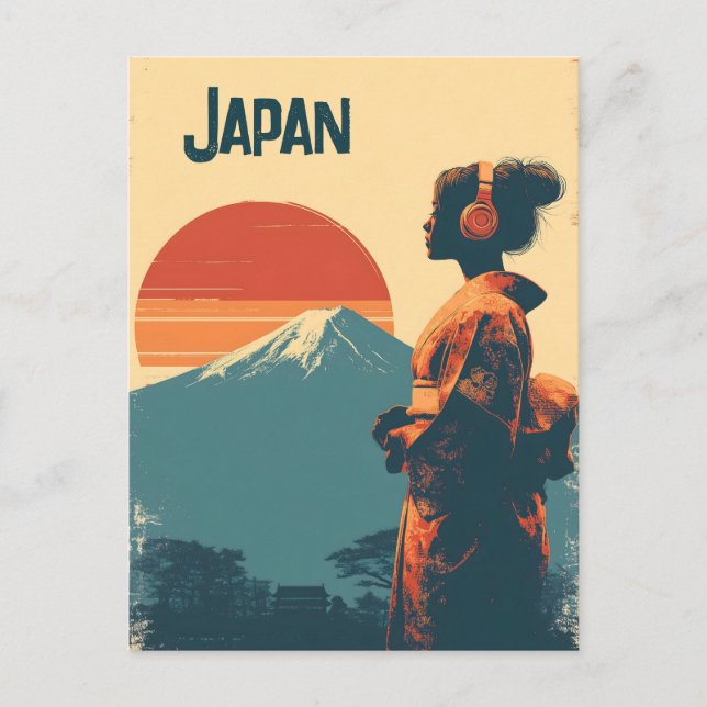 Japan vintage vykort (Framsida)