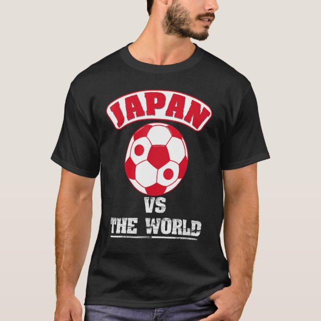 Japan Vs The World Japanese Flag Soccer Football F T Shirt (Framsida)