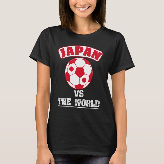 Japan Vs The World Japanese Flag Soccer Football F T Shirt (Framsida)