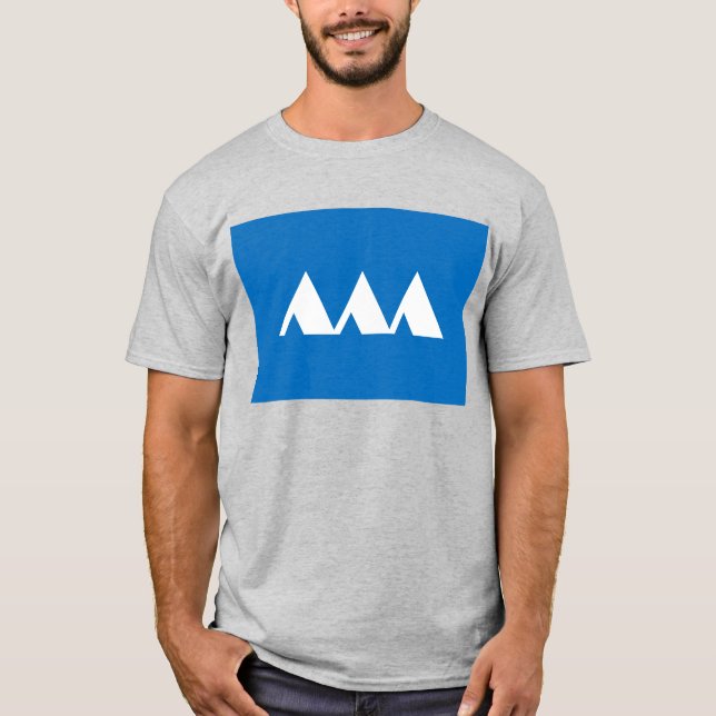 Japan Yamagata Prefecture Flagga T Shirt (Framsida)